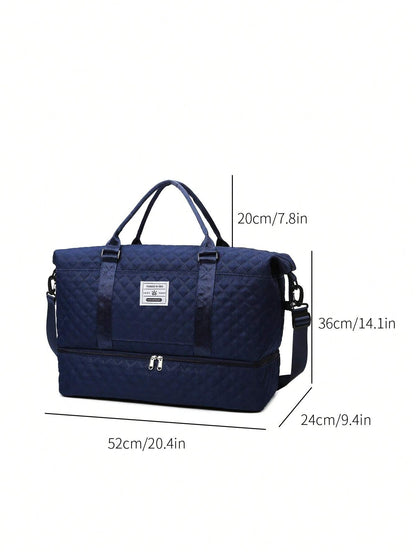 2PCS Large Capacity Travel Duffel Bag, Wet and Dry Separation Fitness Bag, Weekend Overnight Shoulder Bag, Hospital Necessary Mommy Bag, Travel Bag, Holiday Bag, Weekend Bag, Overnight Bag, with a Pull Bar Bag, with Shoe Storage, Boarding Bag, Cosmetics Storage Bag Bag for School School Accessories School Stuff