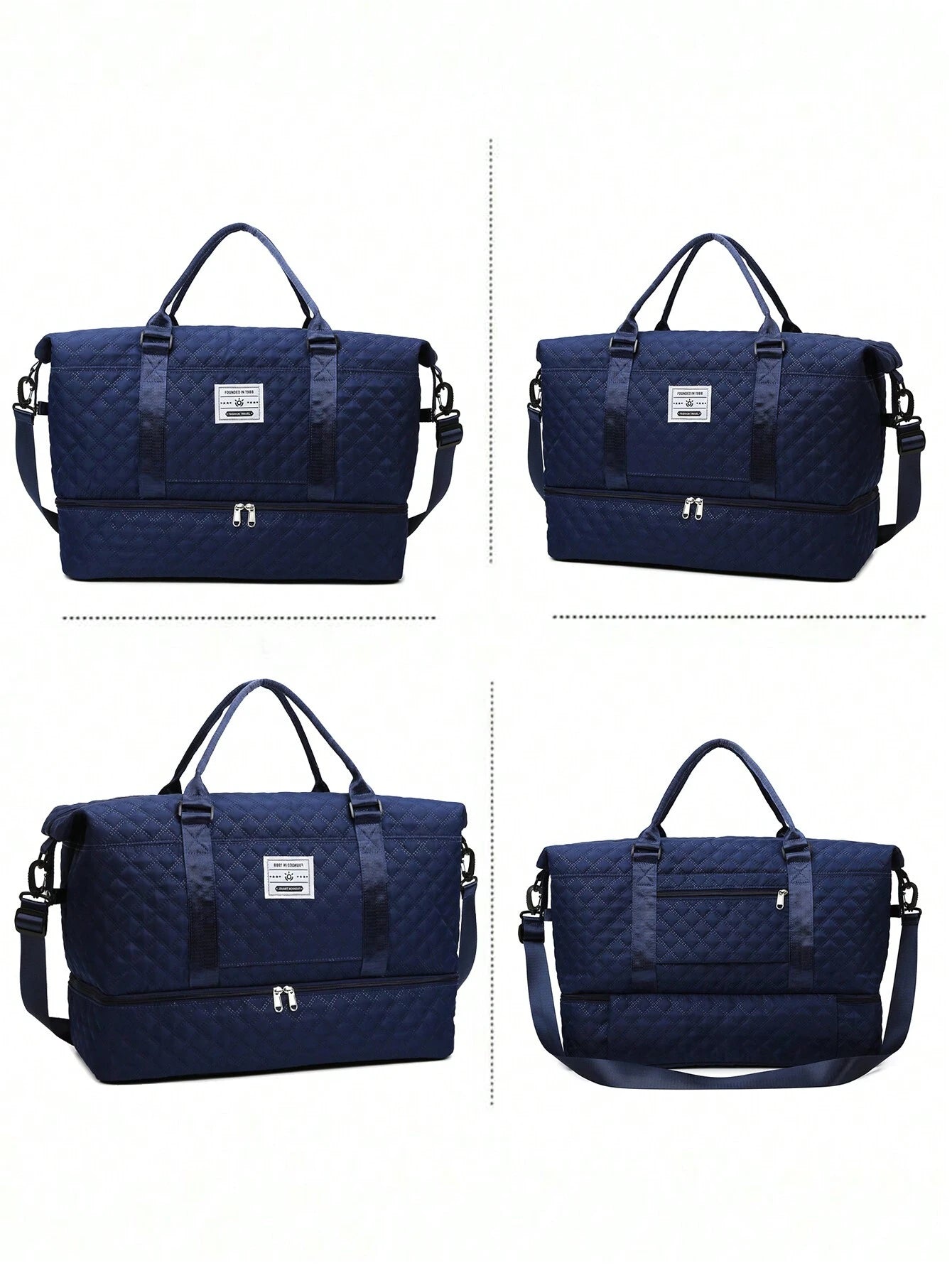 2PCS Large Capacity Travel Duffel Bag, Wet and Dry Separation Fitness Bag, Weekend Overnight Shoulder Bag, Hospital Necessary Mommy Bag, Travel Bag, Holiday Bag, Weekend Bag, Overnight Bag, with a Pull Bar Bag, with Shoe Storage, Boarding Bag, Cosmetics Storage Bag Bag for School School Accessories School Stuff